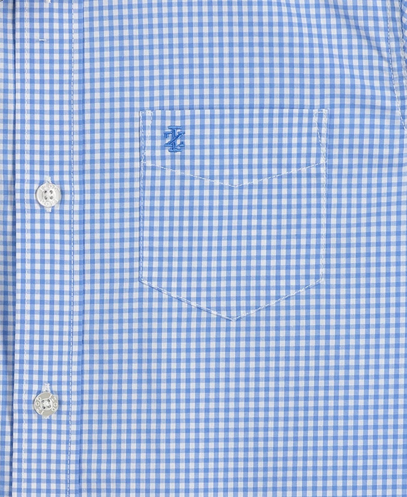IZOD قميص رسمي بأكمام طويلة للأولاد من IZOD مزود بأزرار وياقة مع ربطة عنق وجيب صدر، اليعسوب، 8 أمريكي - Image 3